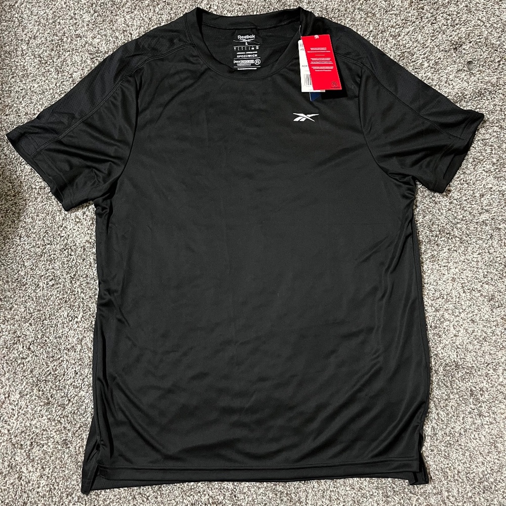 Reebok Men's Black Speedwick T-shirt; Size L, New with tags